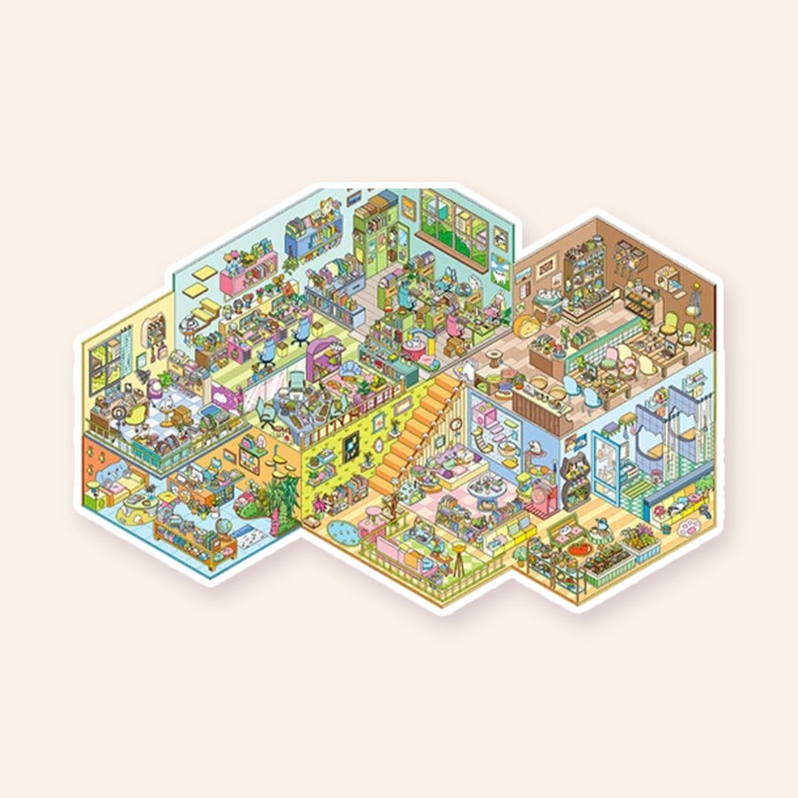 Panorama scene sticker: Pet Shop Plaza