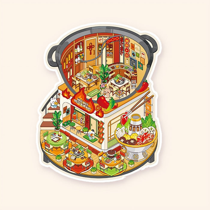 Hot Pot Restaurant finished: a restaurant built inside a giant hot pot