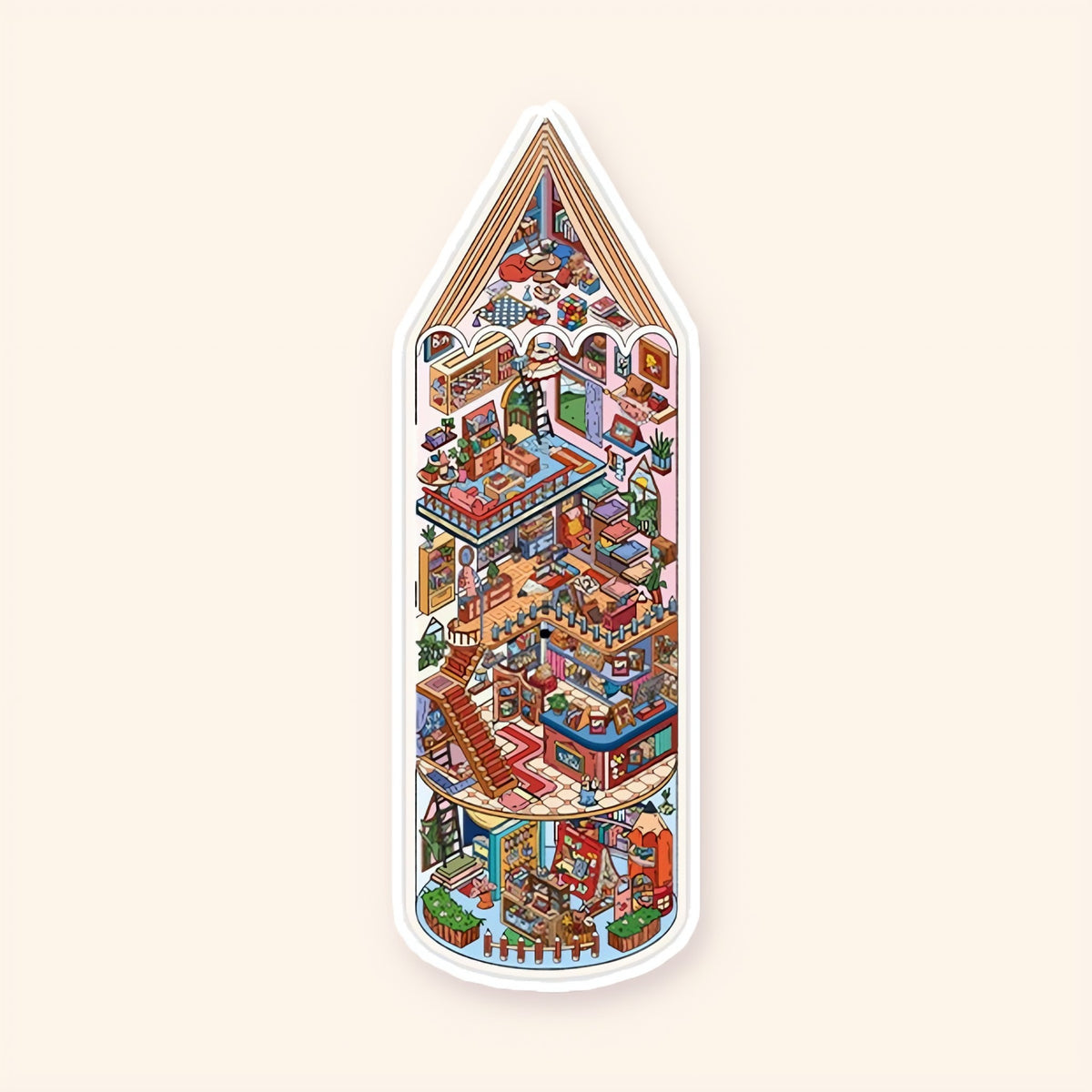 Giant's Pencil after: finished sticker scene