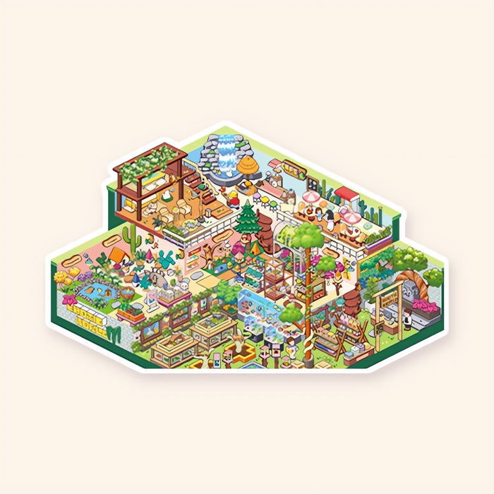 Exotic Pet Shop after: finished sticker scene