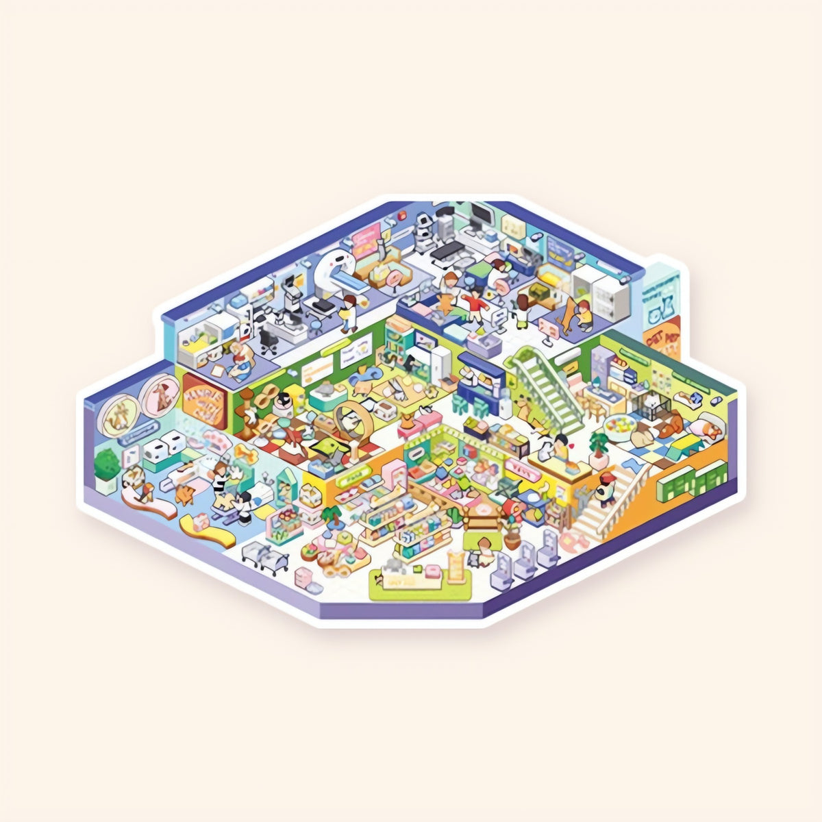 Pet Hospital after: finished sticker scene