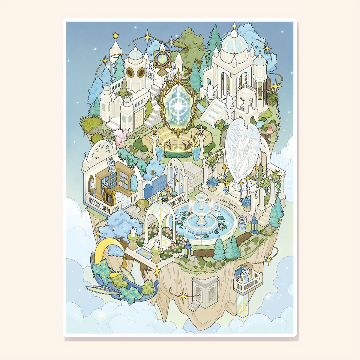 Angel Floating Isle finished scene, included in Panorama Set: Storybook Skies