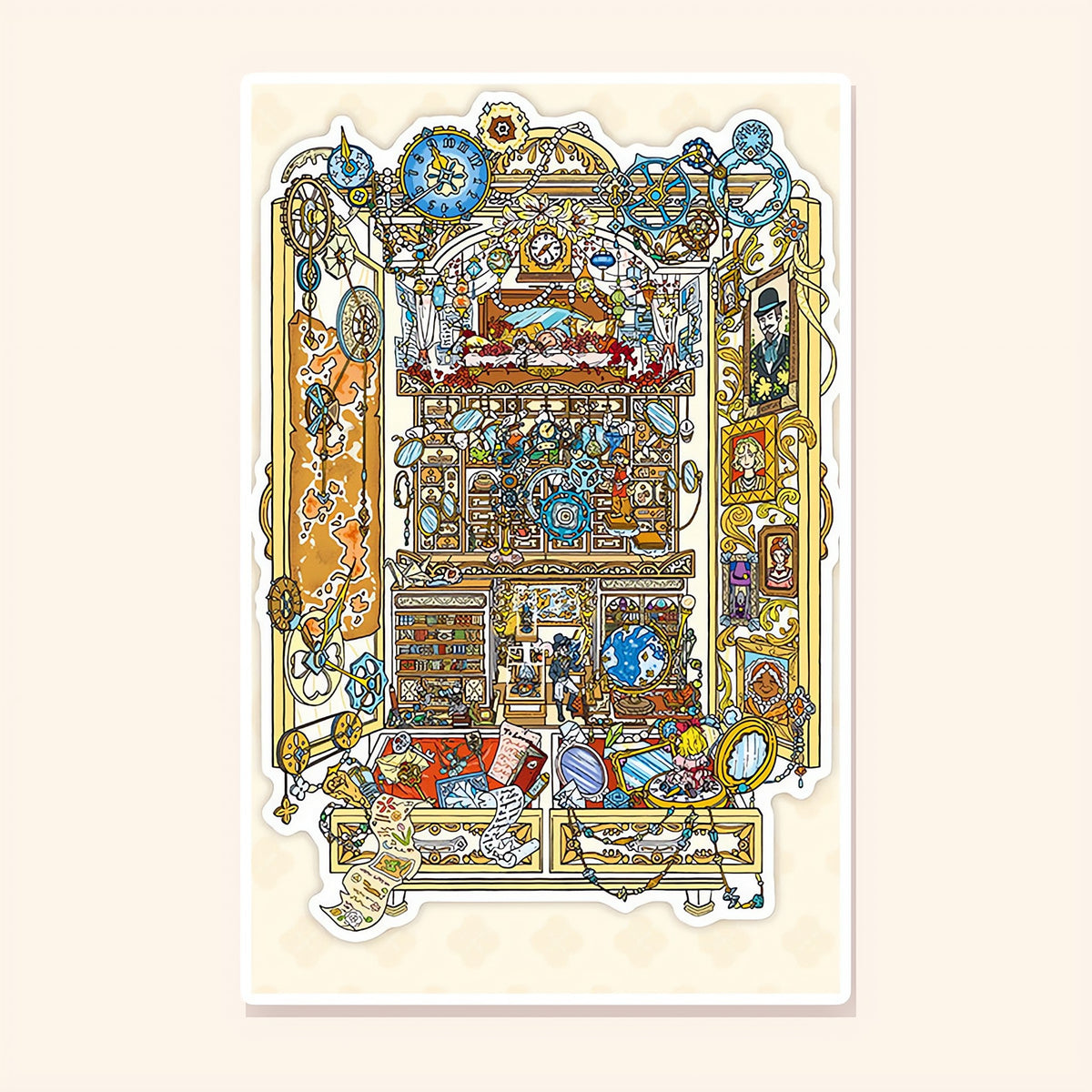 Clockwork Repair Bureau finished scene, included in Scene Set: Grand Cabinets