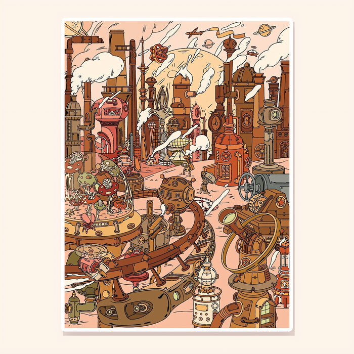 Crimson Steam City finished scene, included in Panorama Set: Storybook Skies