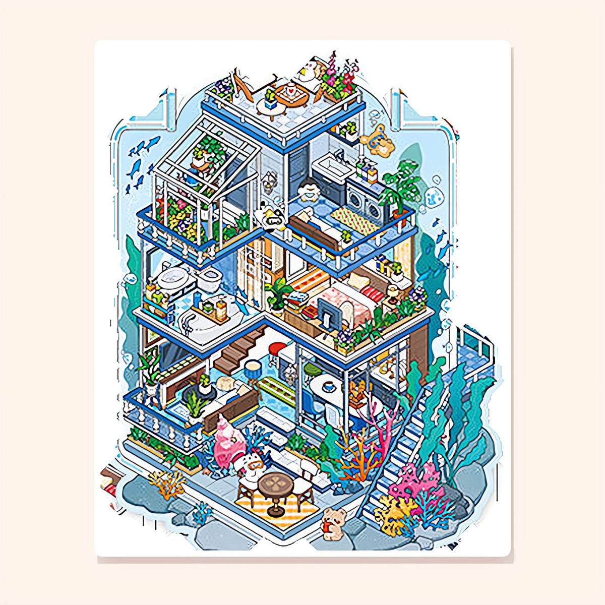 Deep Sea Station finished scene, included in Classic Set: Bottled Worlds