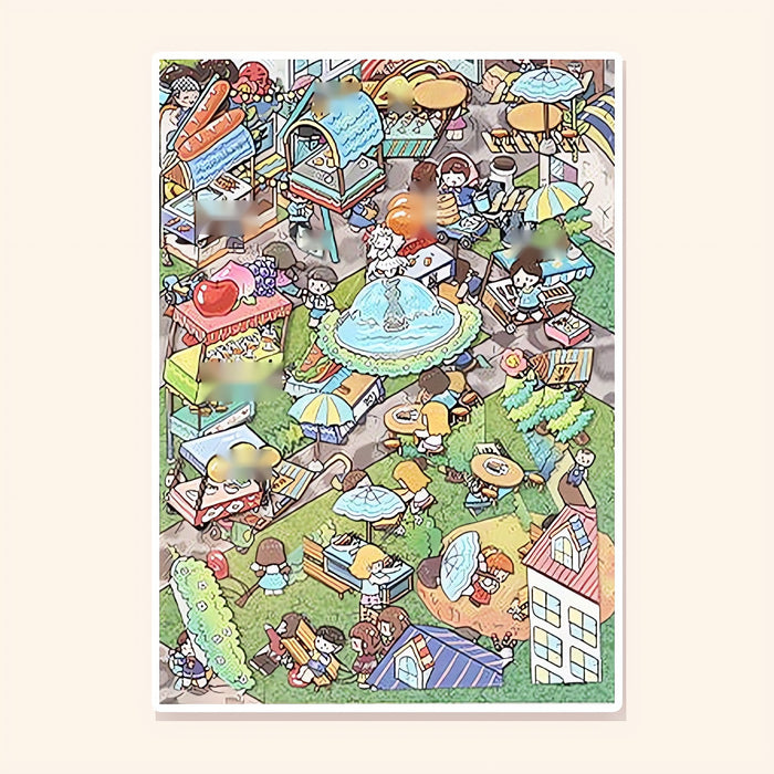 Fountain Square Food Fair finished scene, included in Mini Set: Market Lane