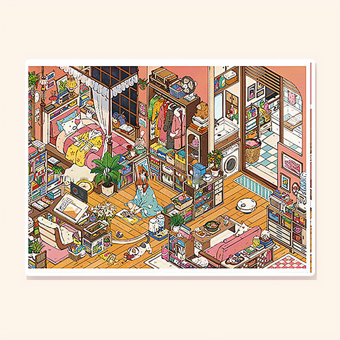 Introvert's Cozy Corner finished scene, included in Scene Set: Personality Homes