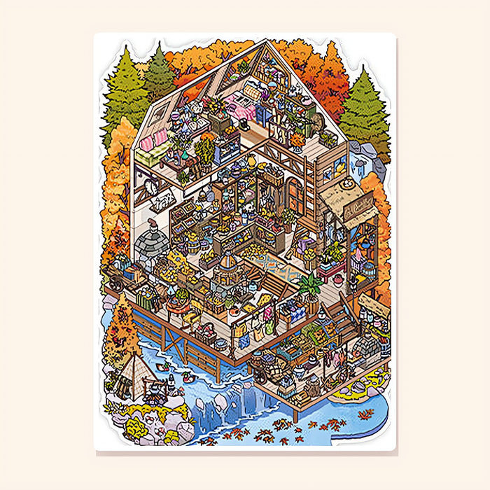 Maple Falls Cabin finished scene, included in Scene Set: Four Seasons Homes