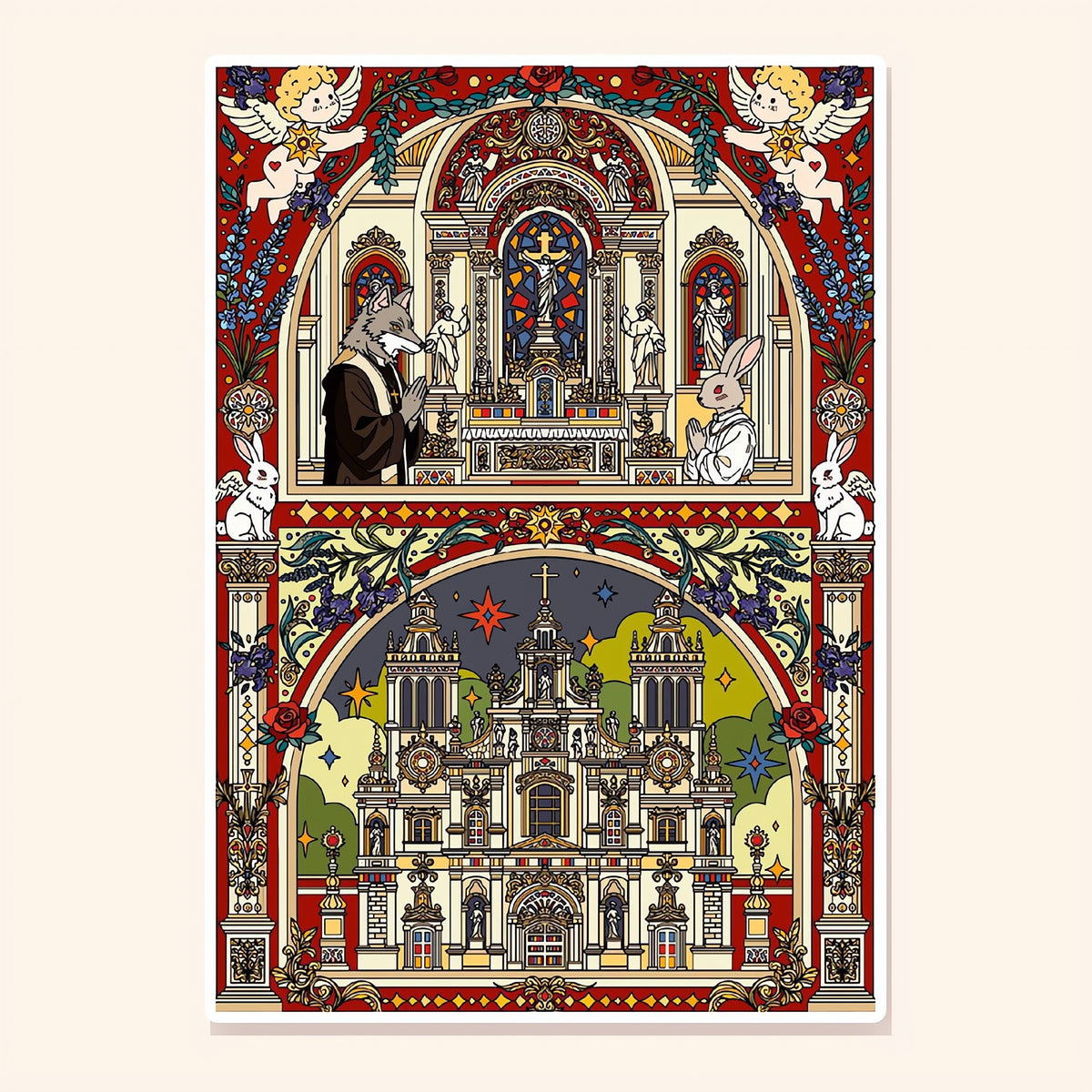 Moonlit Cathedral finished scene, included in Panorama Set: Fairytale Kaleidoscope