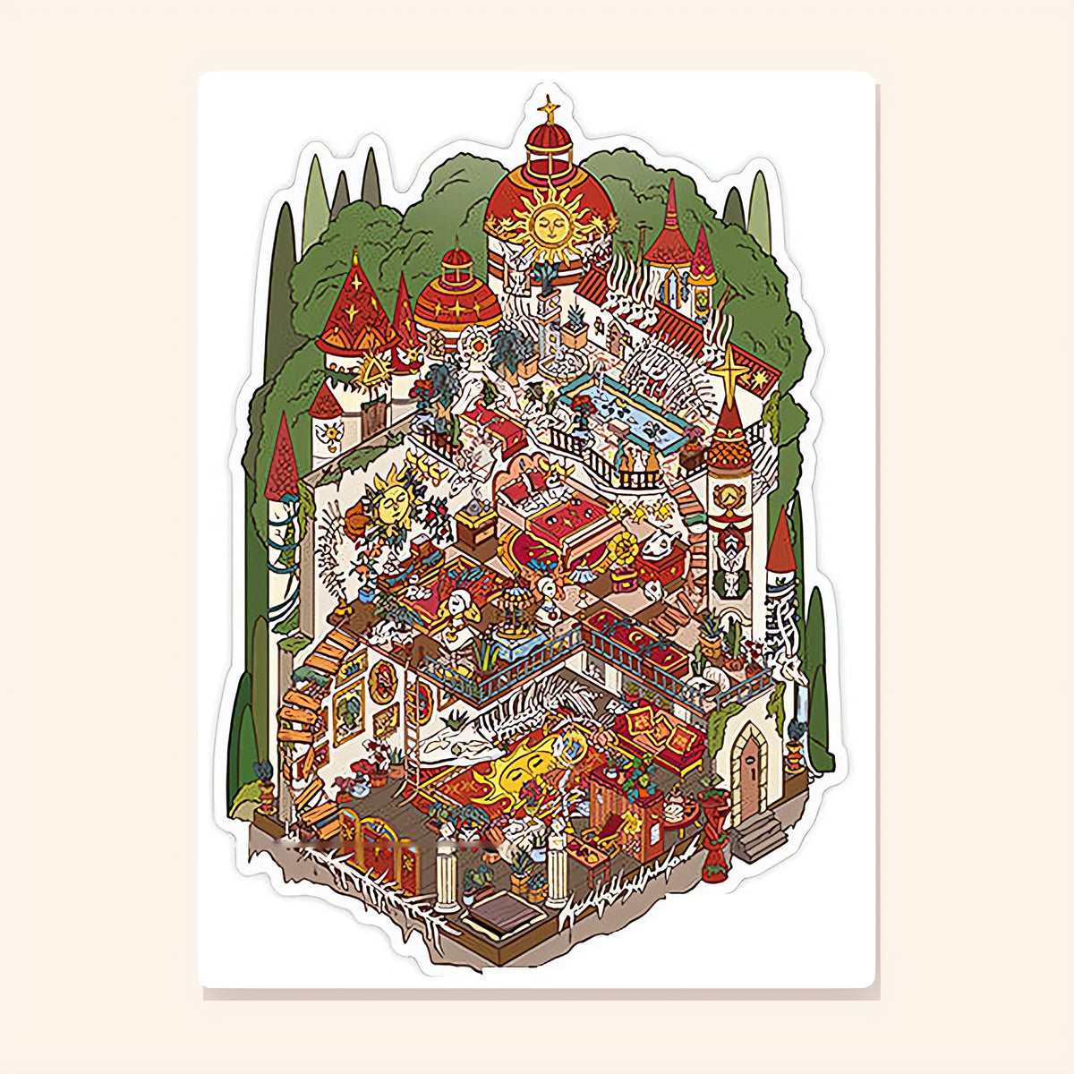 Mystic Sun Castle finished scene, included in Scene Set: Grand Castles