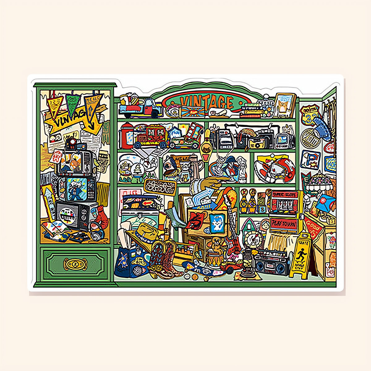 Odds & Ends Emporium finished scene, included in Classic Set: Open Today