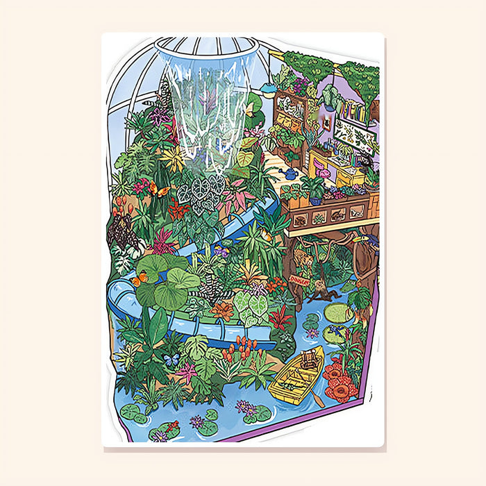 Rainforest Conservatory finished scene, included in Classic Set: Painter's Dreams