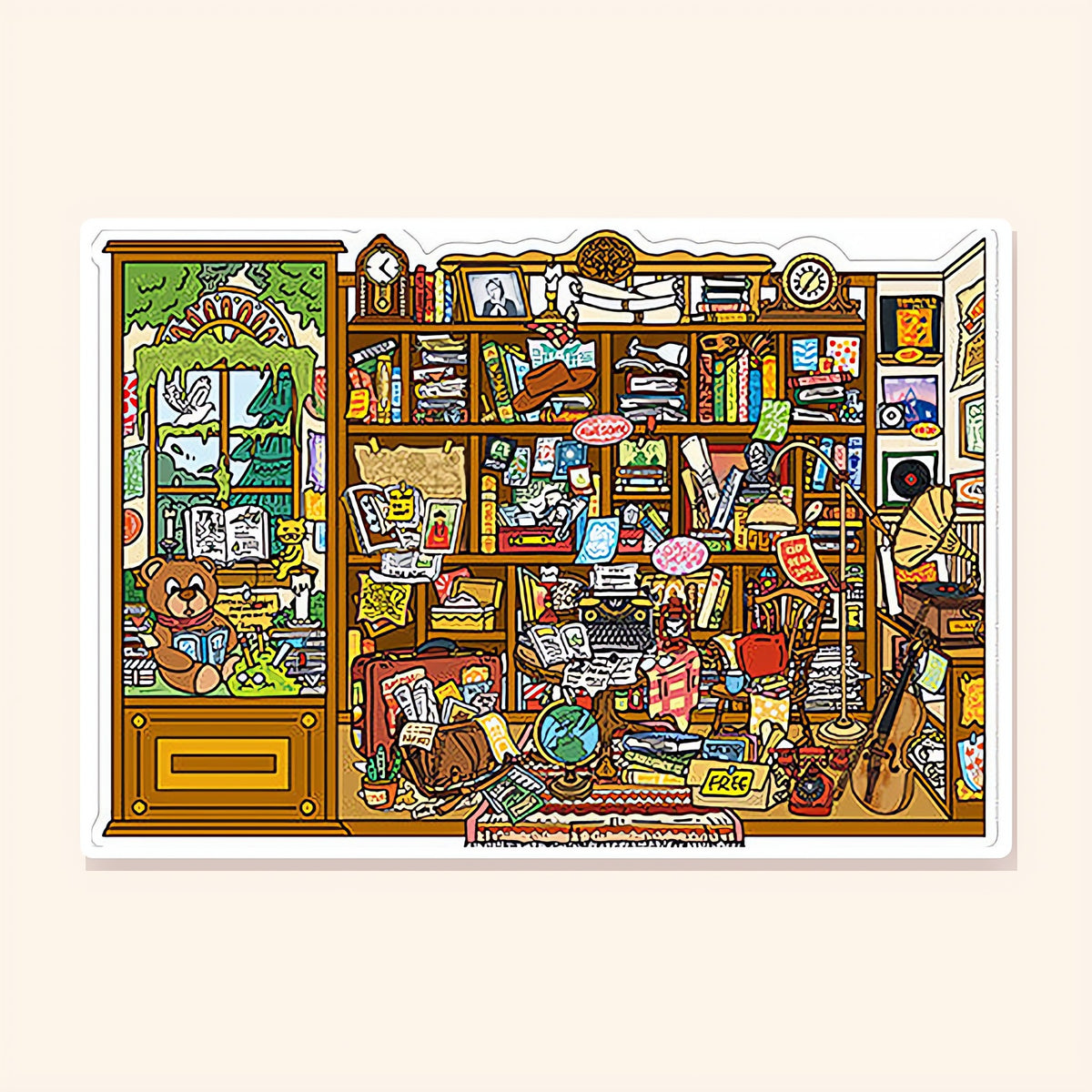 Rainforest Reading Room finished scene, included in Classic Set: Open Today