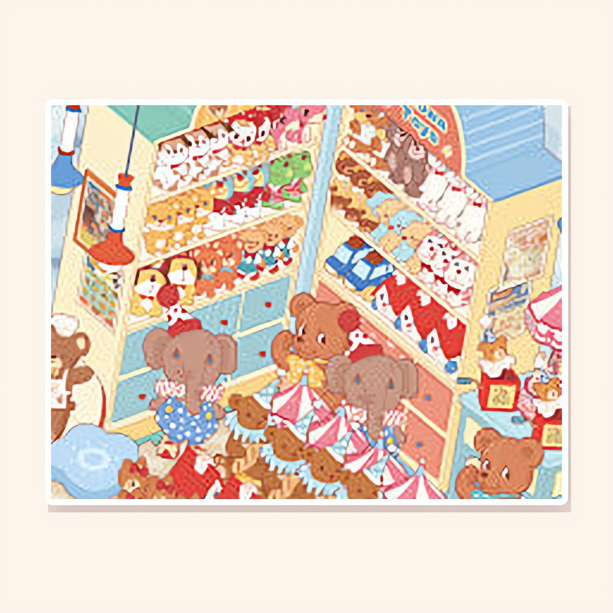 Retro Toy Corner finished scene, included in Classic Set: Vintage Curio Shops
