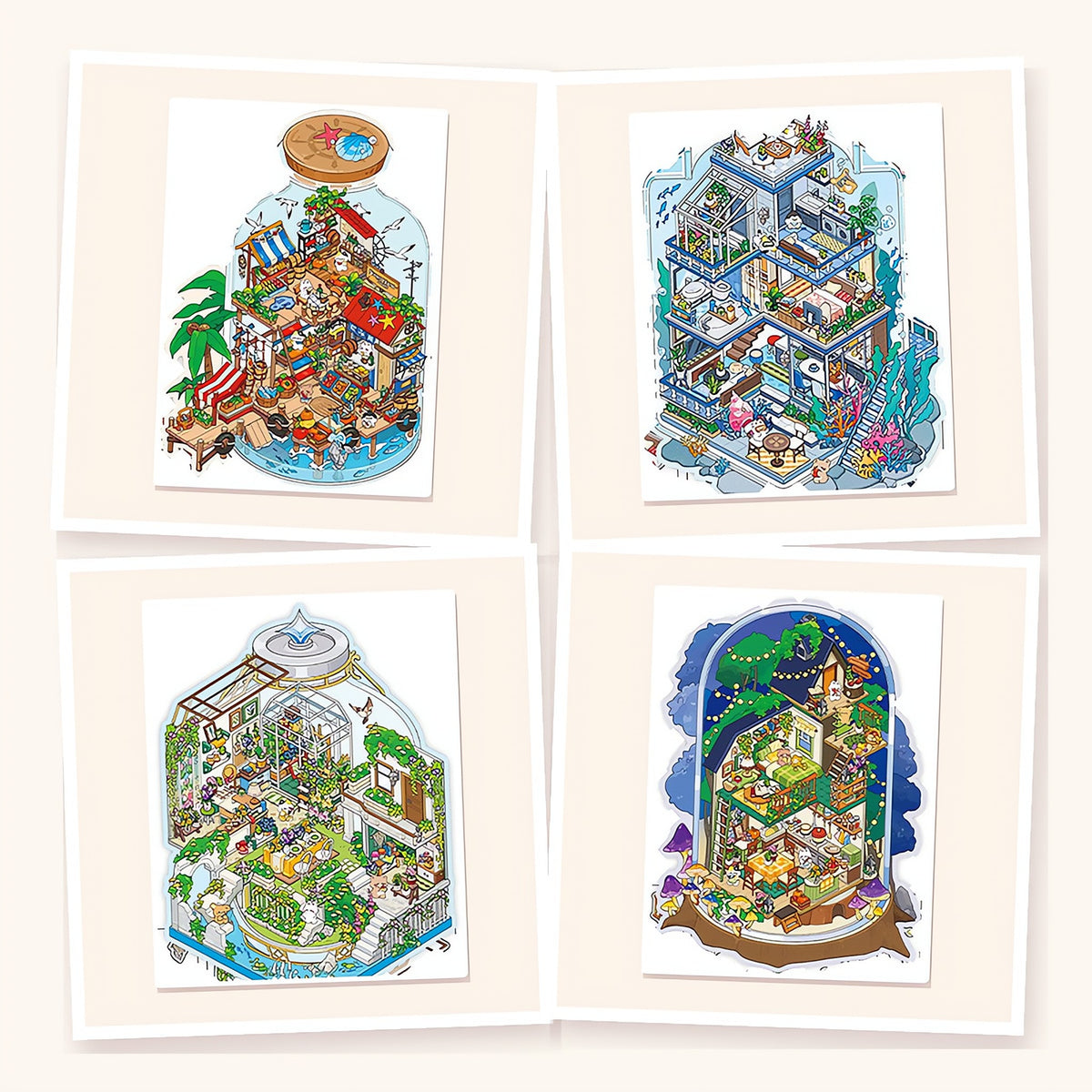 Classic Set: Bottled Worlds: the 4 finished scenes in this set