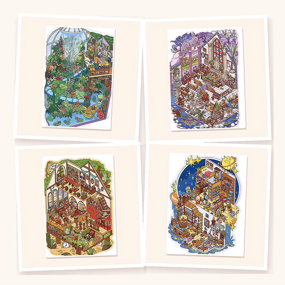 Classic Set: Painter's Dreams: the 4 finished scenes in this set