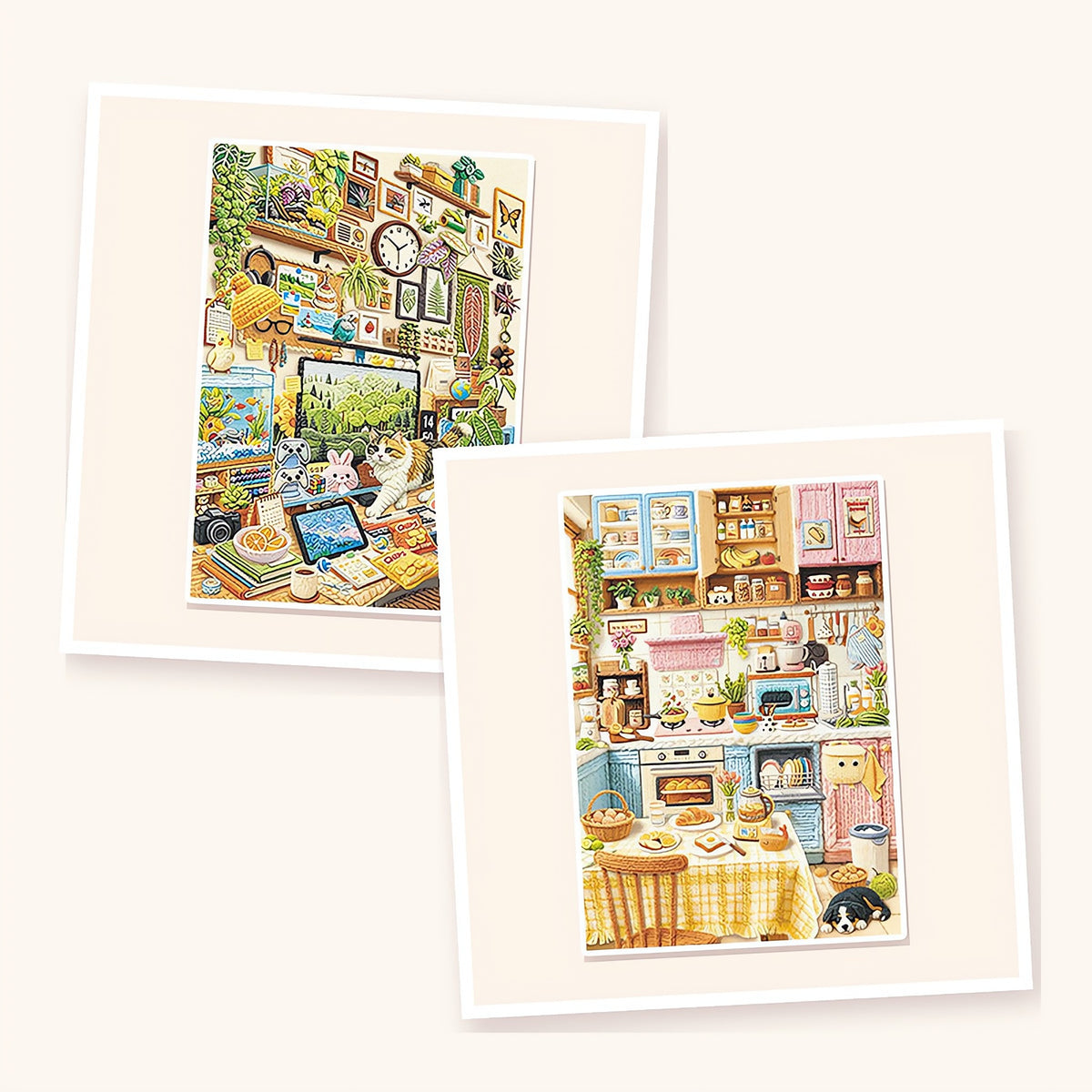 Classic Set: Stitched Corners: the 2 finished scenes in this set