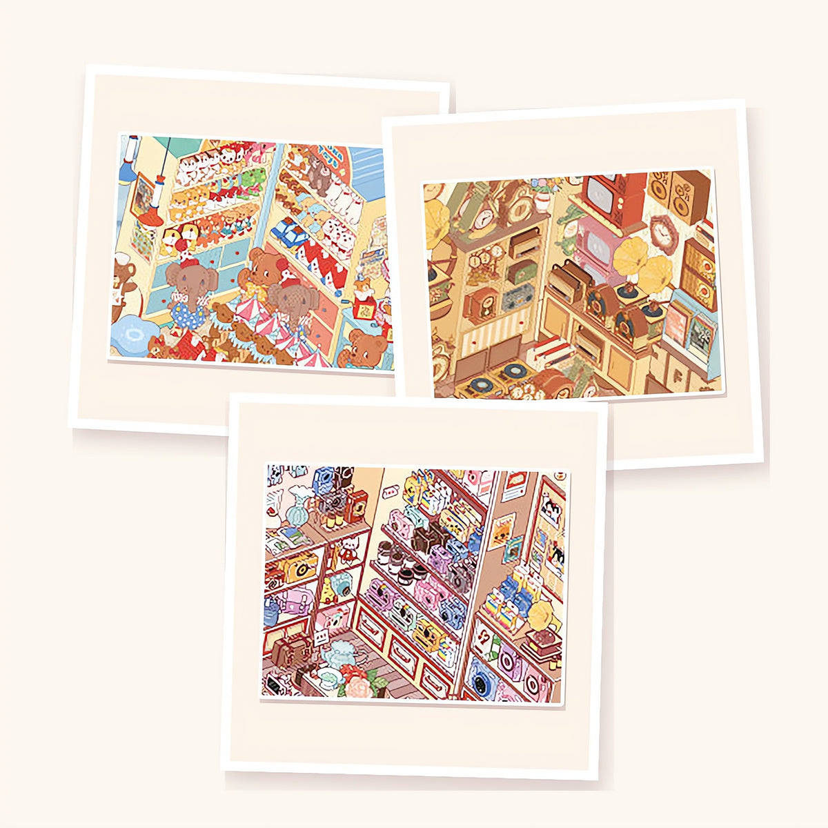 Classic Set: Vintage Curio Shops: the 3 finished scenes in this set