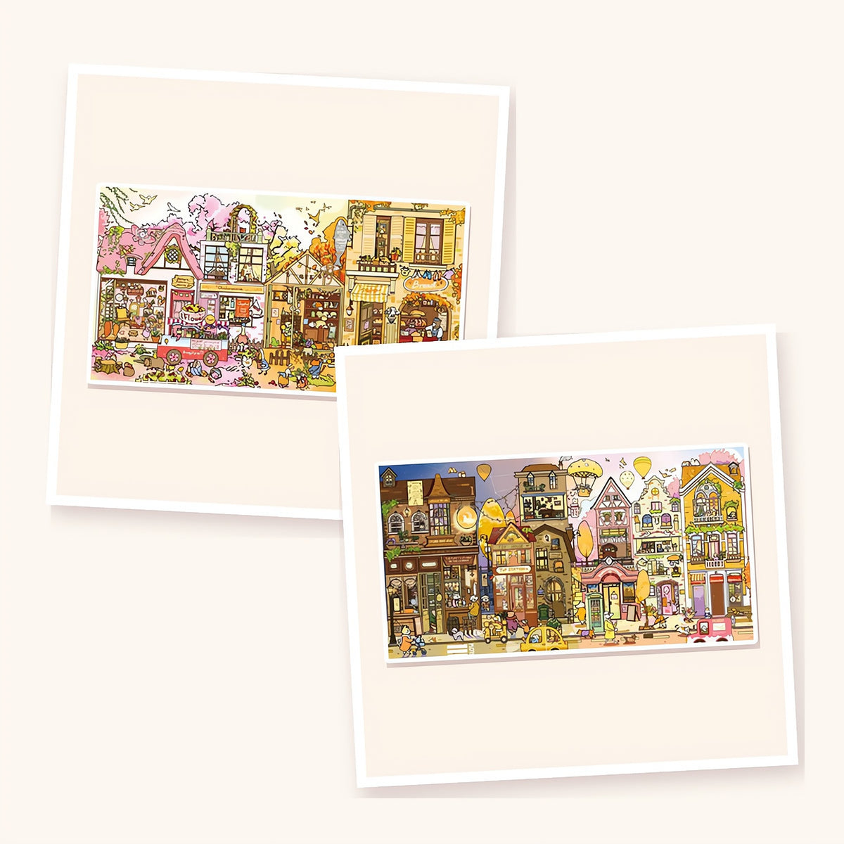 Panorama Set: Critter Town: the 2 finished scenes in this set