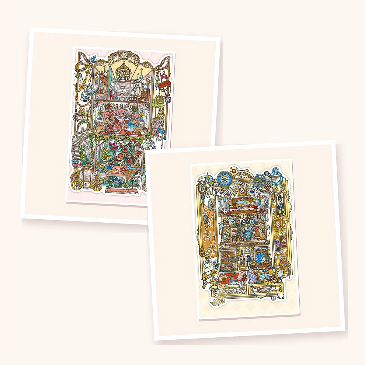Scene Set: Grand Cabinets: the 2 finished scenes in this set