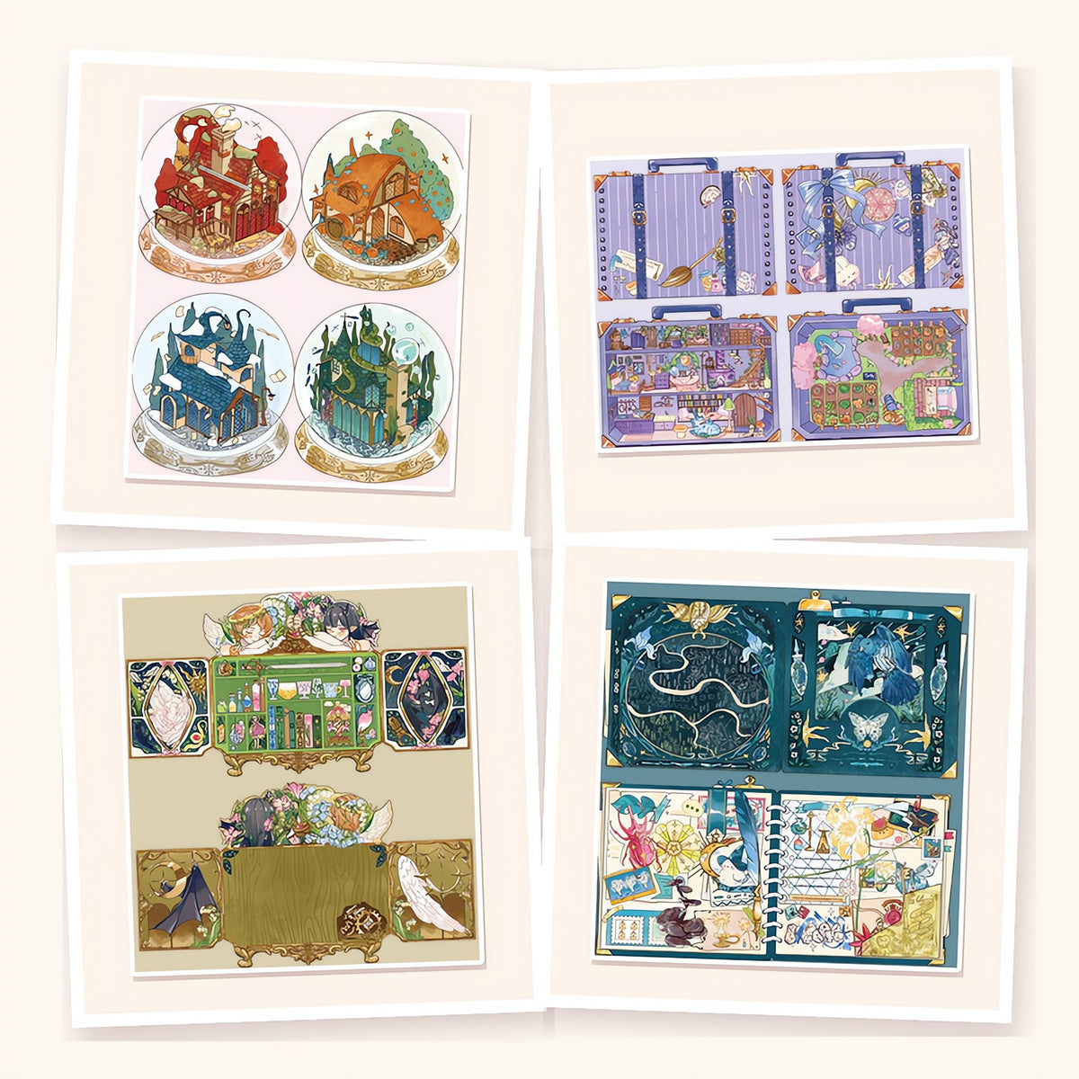 Scene Set: Magic Treasures: the 4 finished scenes in this set