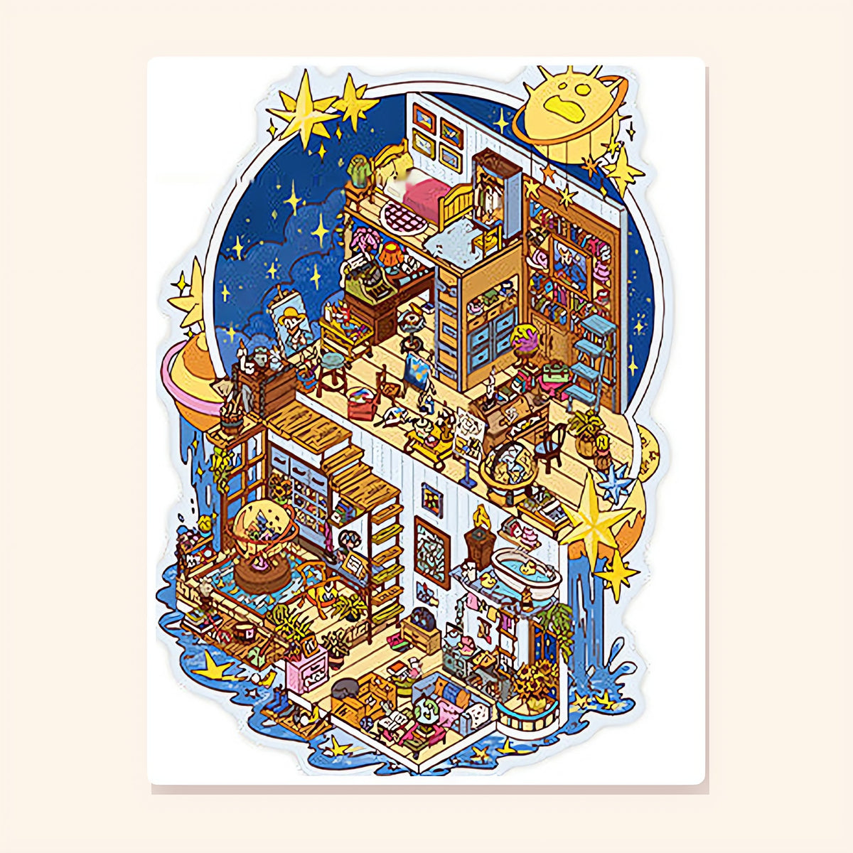Starry Night Studio finished scene, included in Classic Set: Painter's Dreams