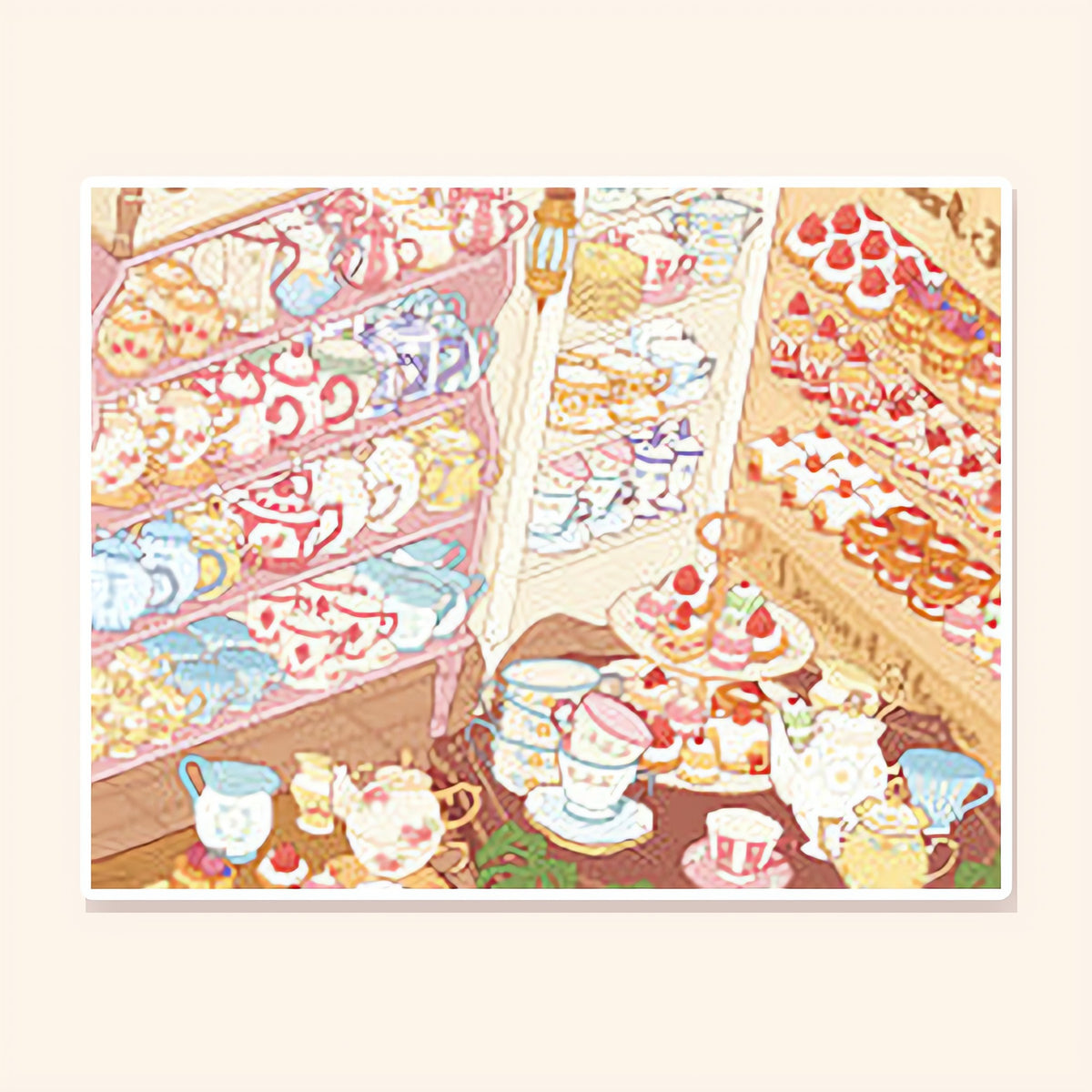 Teatime Parlour finished scene, included in Classic Set: High Street Curios