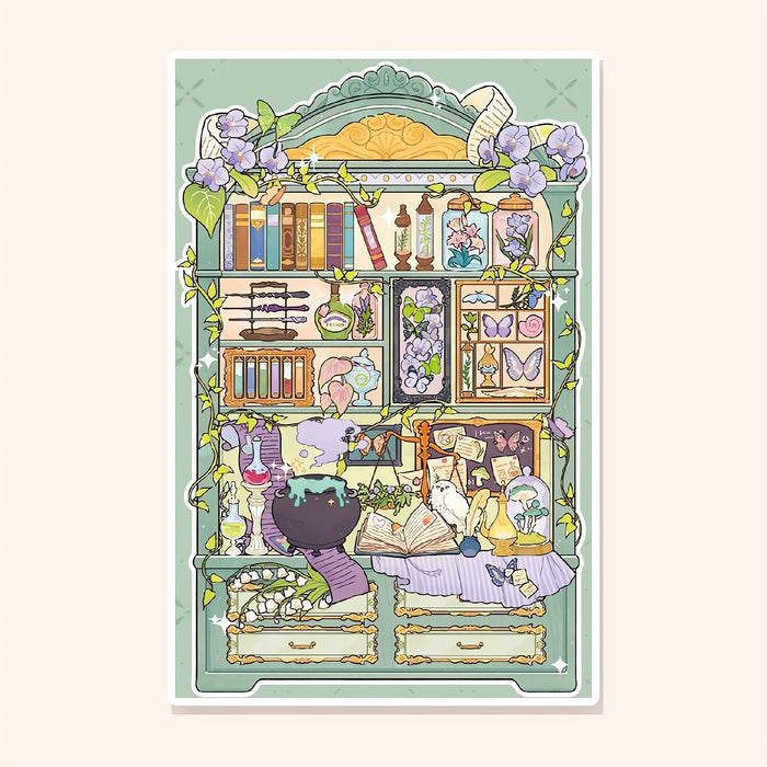 The Alchemist's Cabinet finished scene, included in Scene Set: Curio Cabinets