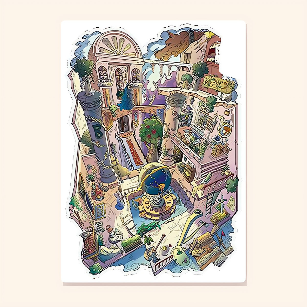 The High Priestess's Court finished scene, included in Scene Set: Tarot Houses