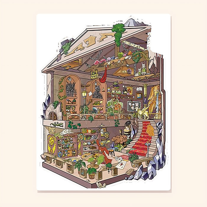 The Magician's Hall finished scene, included in Scene Set: Tarot Houses