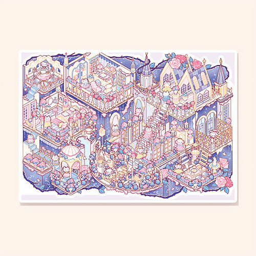 Thorn Rose Castle finished scene, included in Scene Set: Starry Fairy Tales