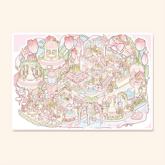 Thumbelina's Tulip Palace finished scene, included in Scene Set: Starry Fairy Tales