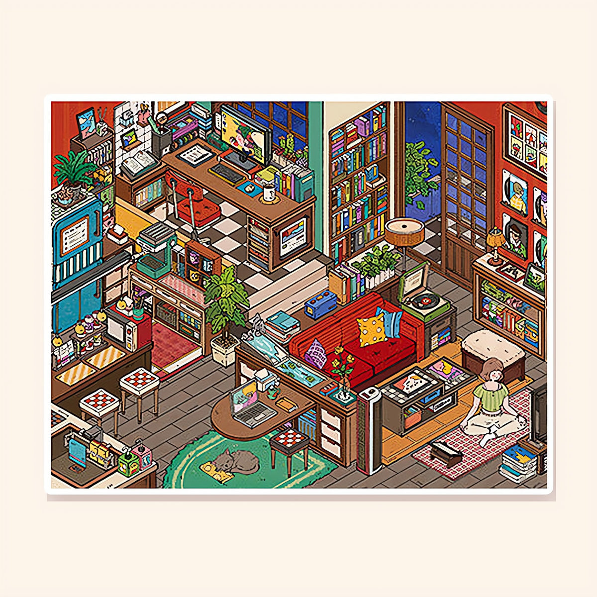 Tidy Planner's Den finished scene, included in Scene Set: Personality Homes