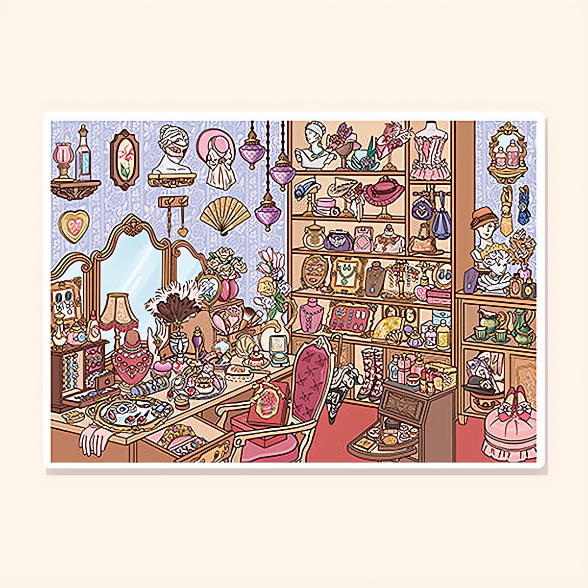 Vintage Dressing Room finished scene, included in Classic Set: Little Corners