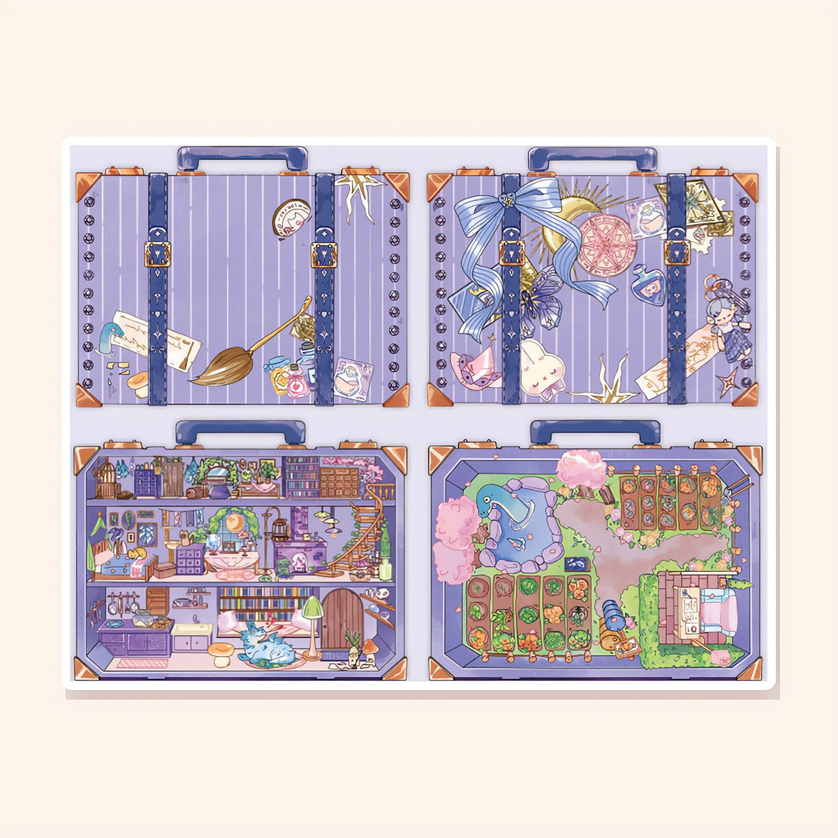Wizard's Pocket Suitcase finished scene, included in Scene Set: Magic Treasures